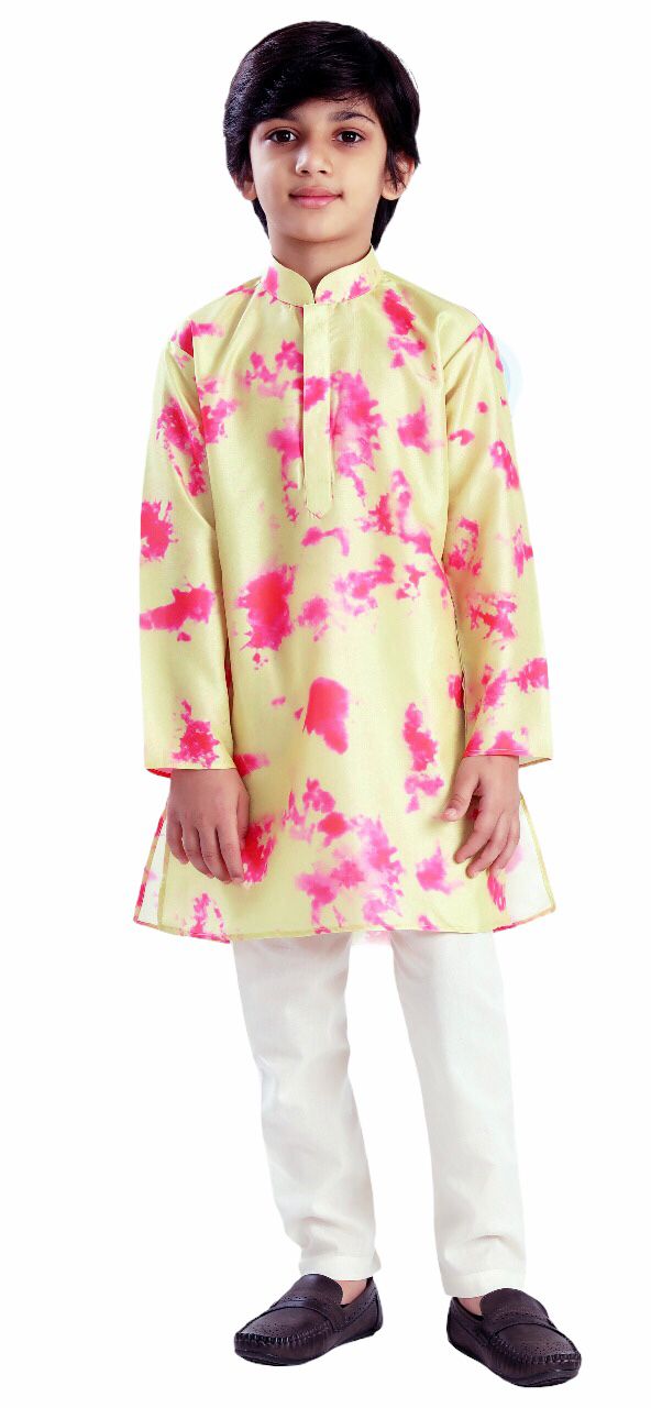 Kapasii (Premium) - Rajwad tie dye premium kurta pajama set for the big boys (6-14 Yearsears)