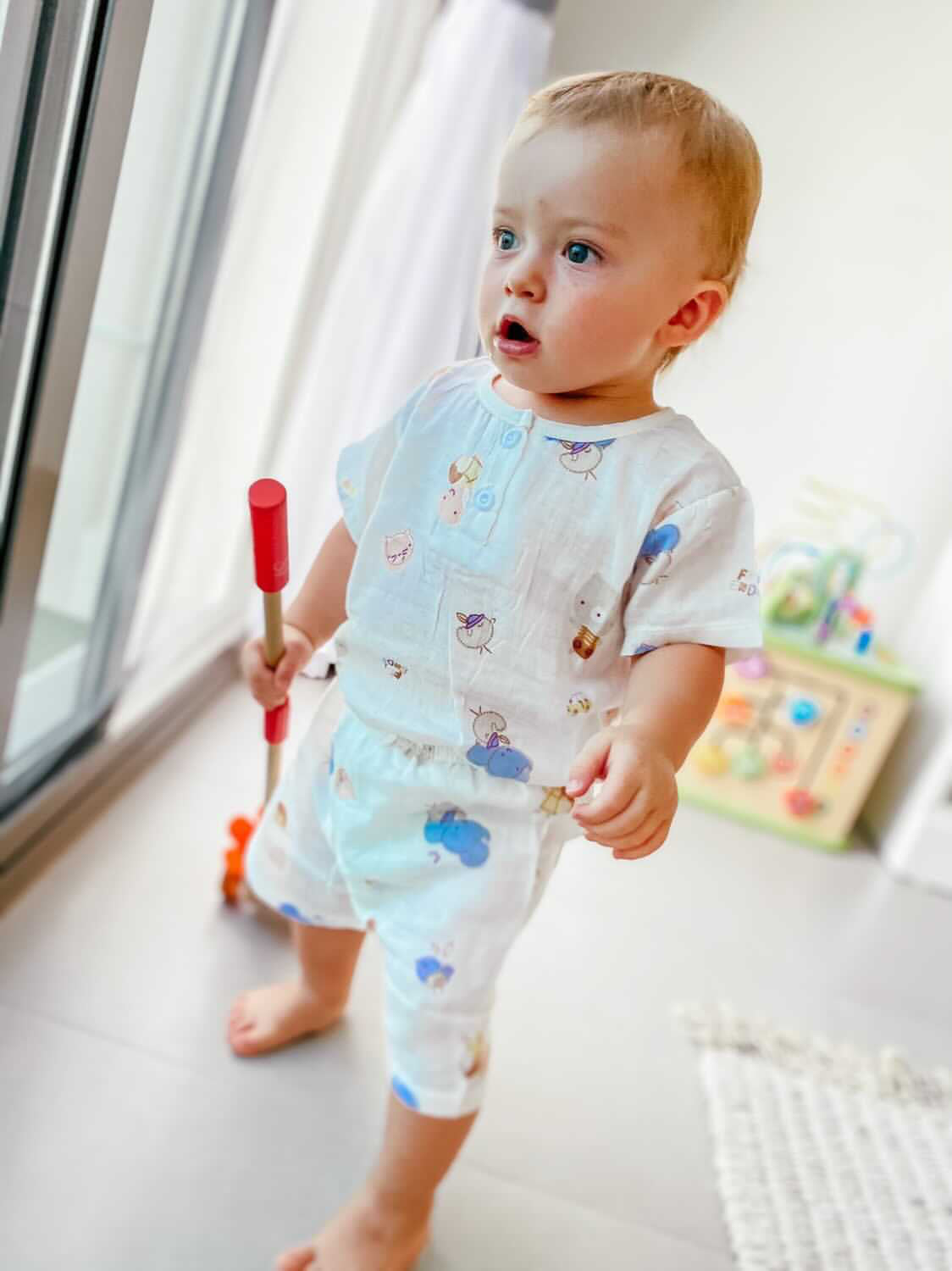 Value pack - 3 prints muslin shorts and shirt set