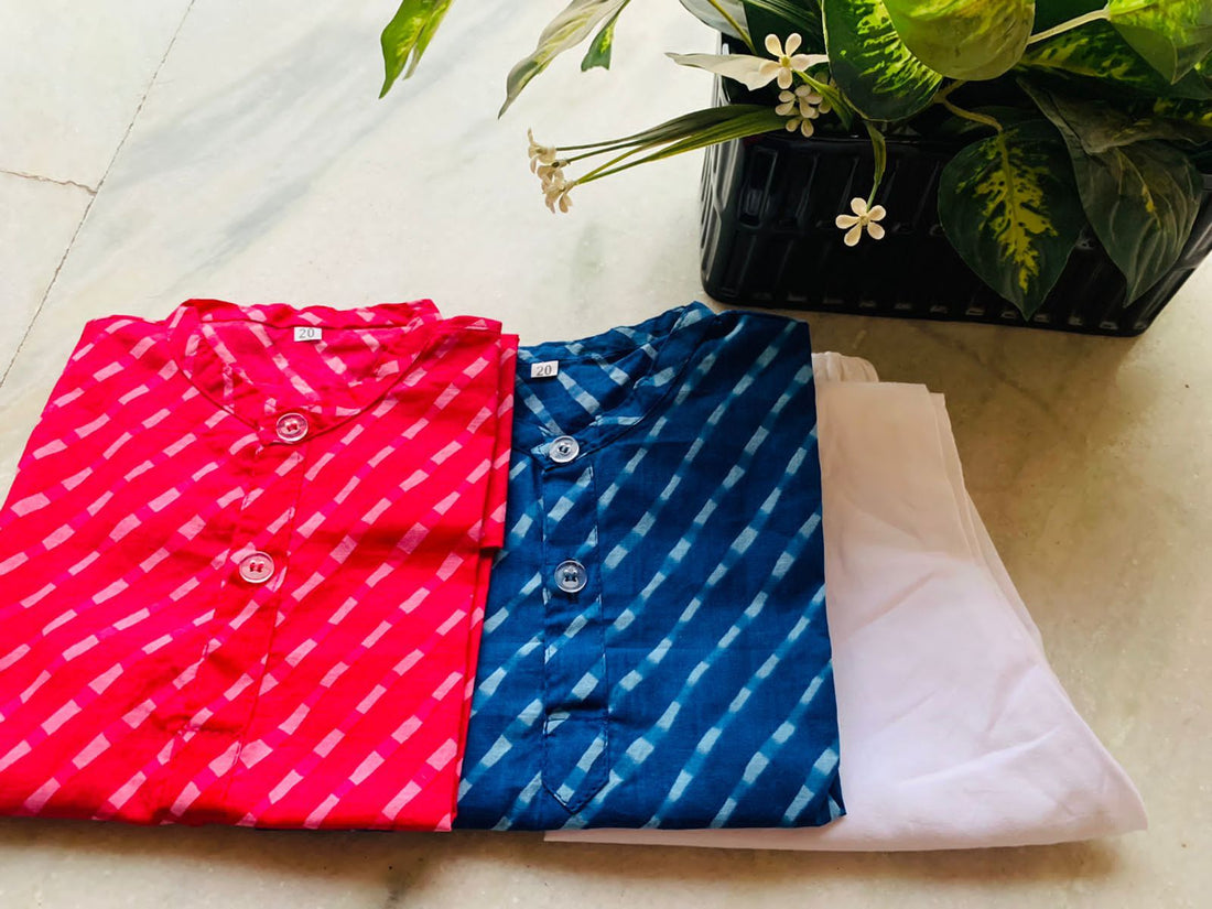 Kapasii - Organic cotton kurta set Blueberry Blue