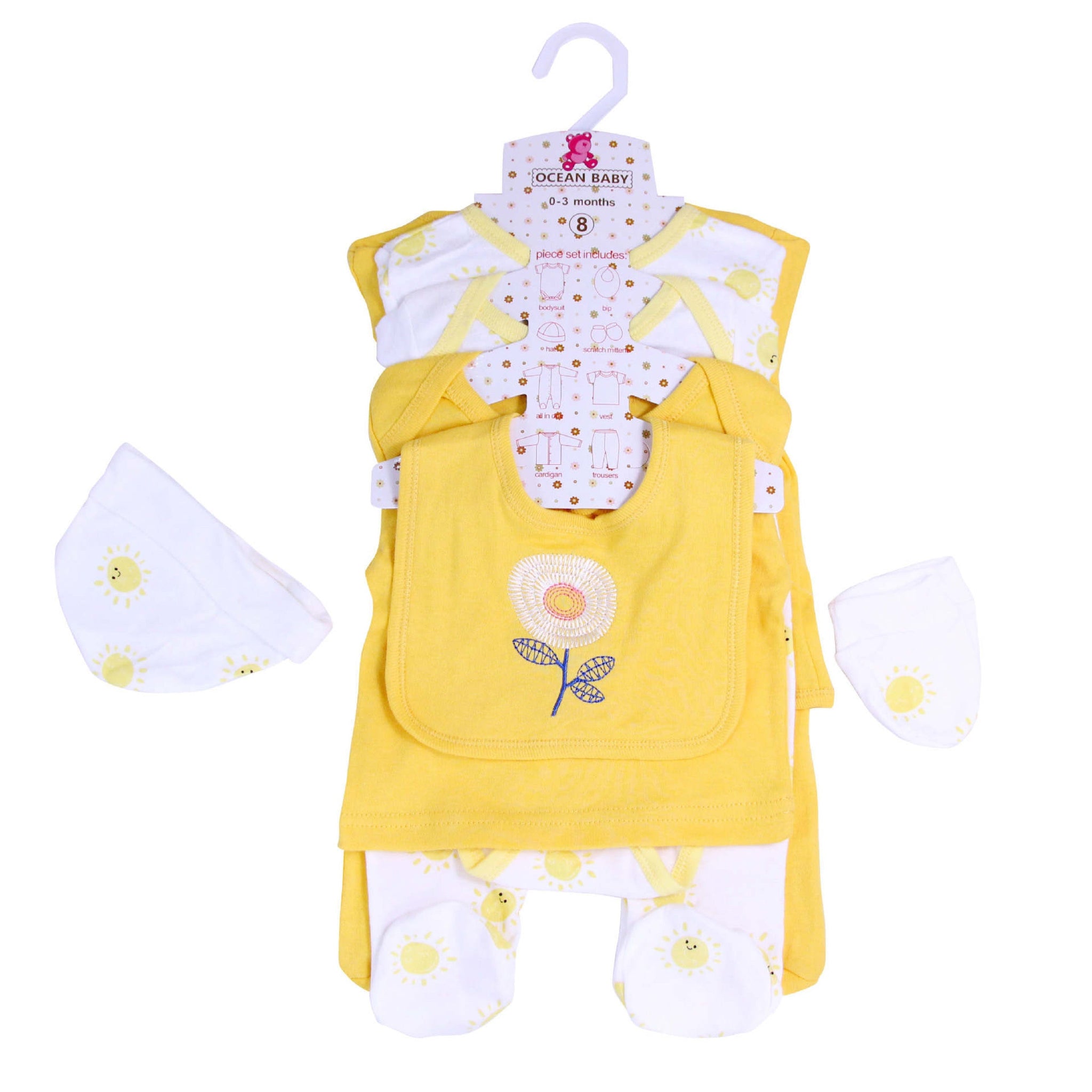 Sunshine 8 pc organic new born set