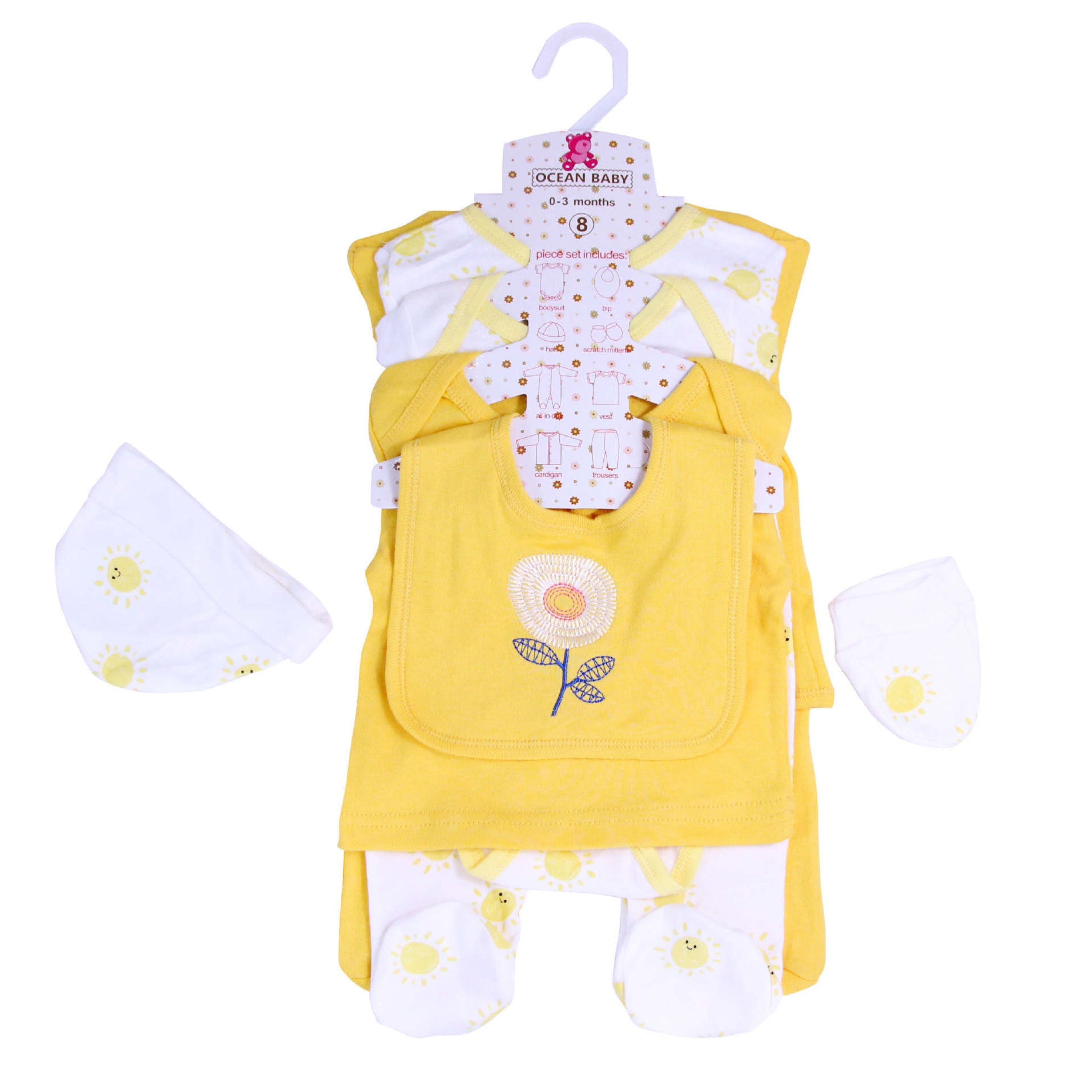 Sunshine 8 pc organic new born set