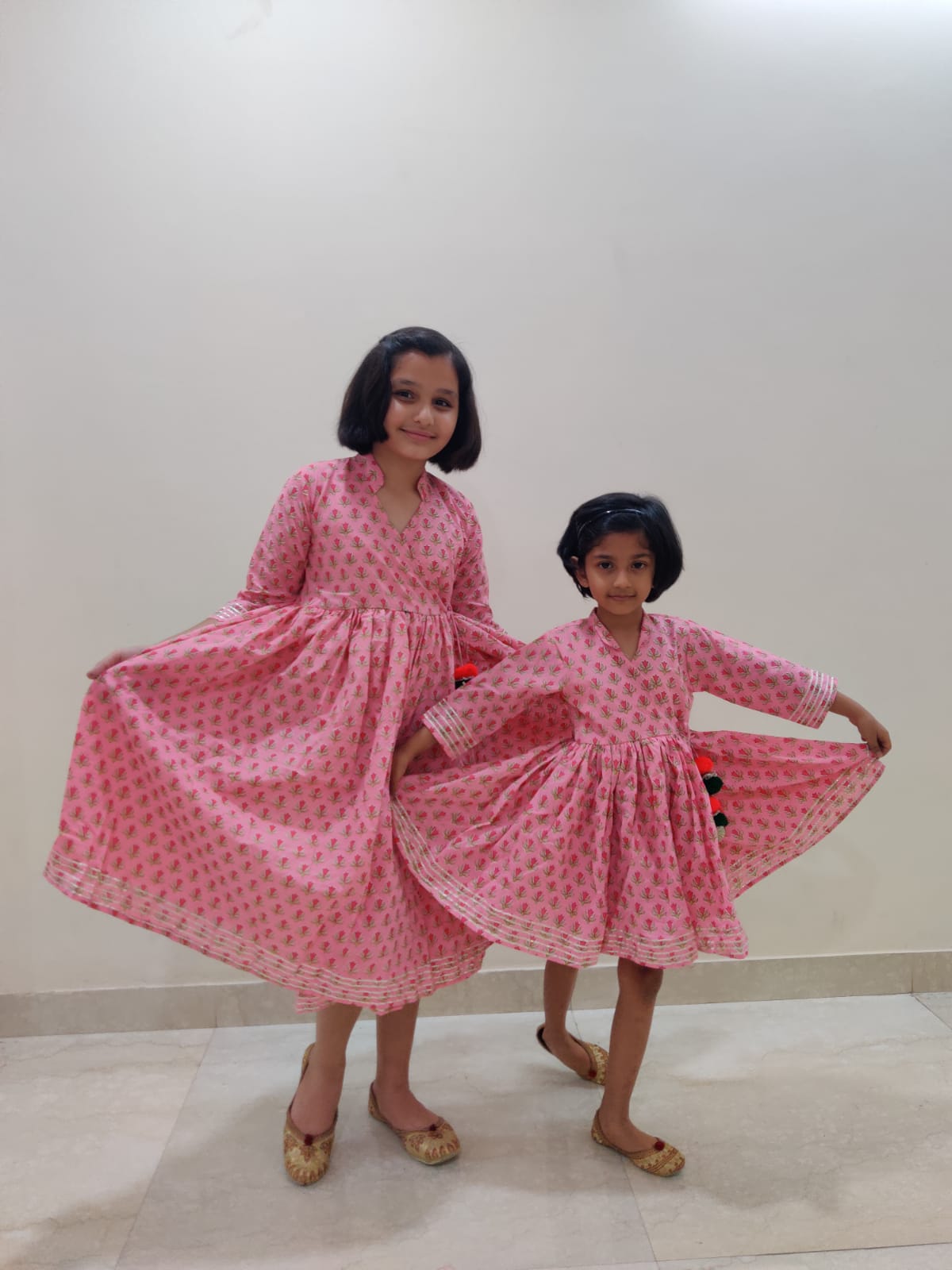 Sutra Ethnic frock- Pink