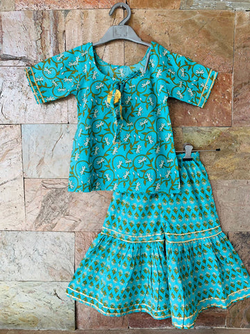 Kapasii - Pari blue sharara set