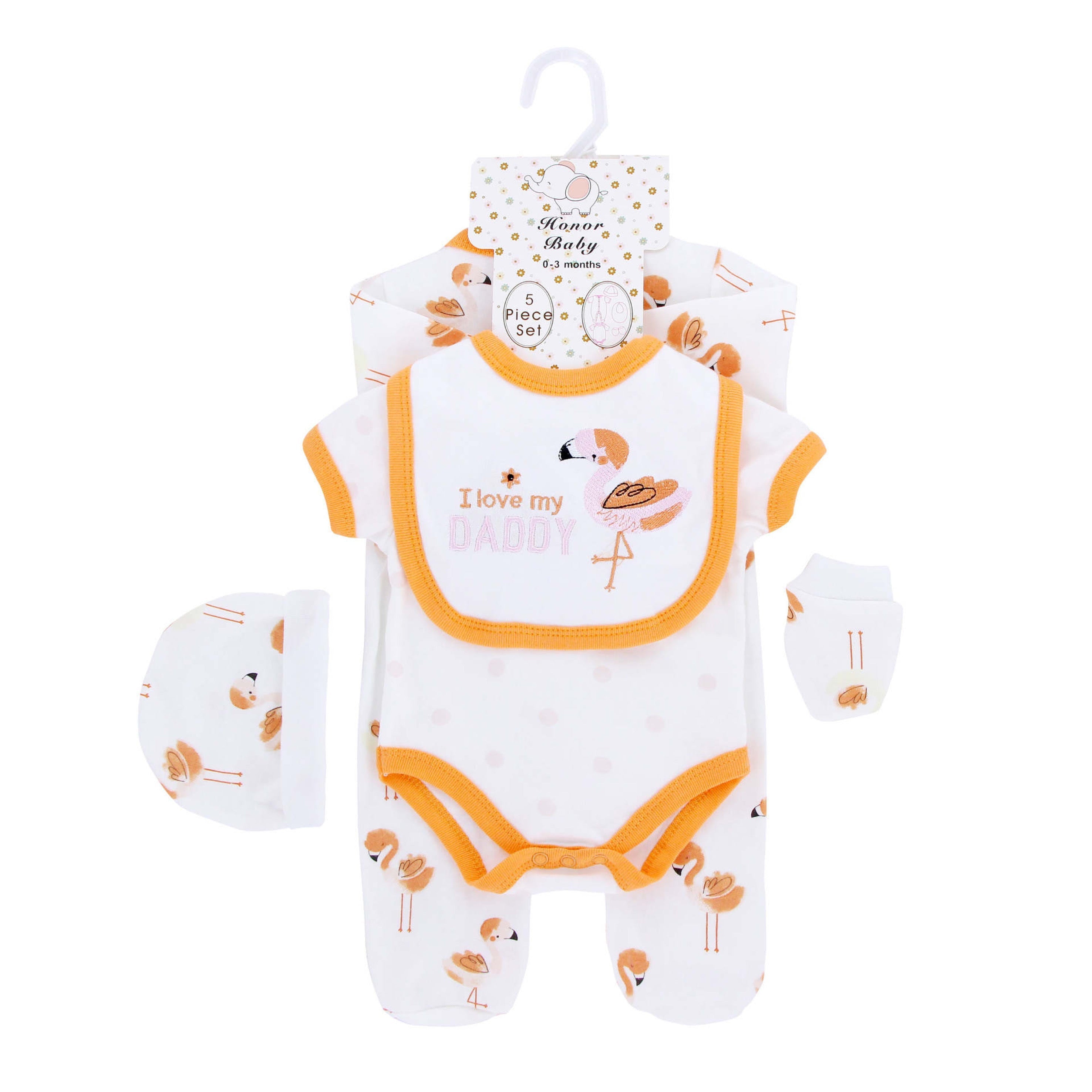 Flamingo  8 pc organic new born set