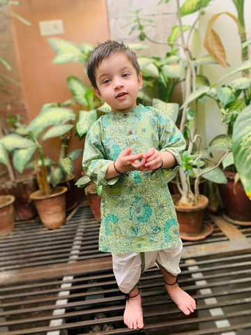 Minty green - dhoti kurta set
