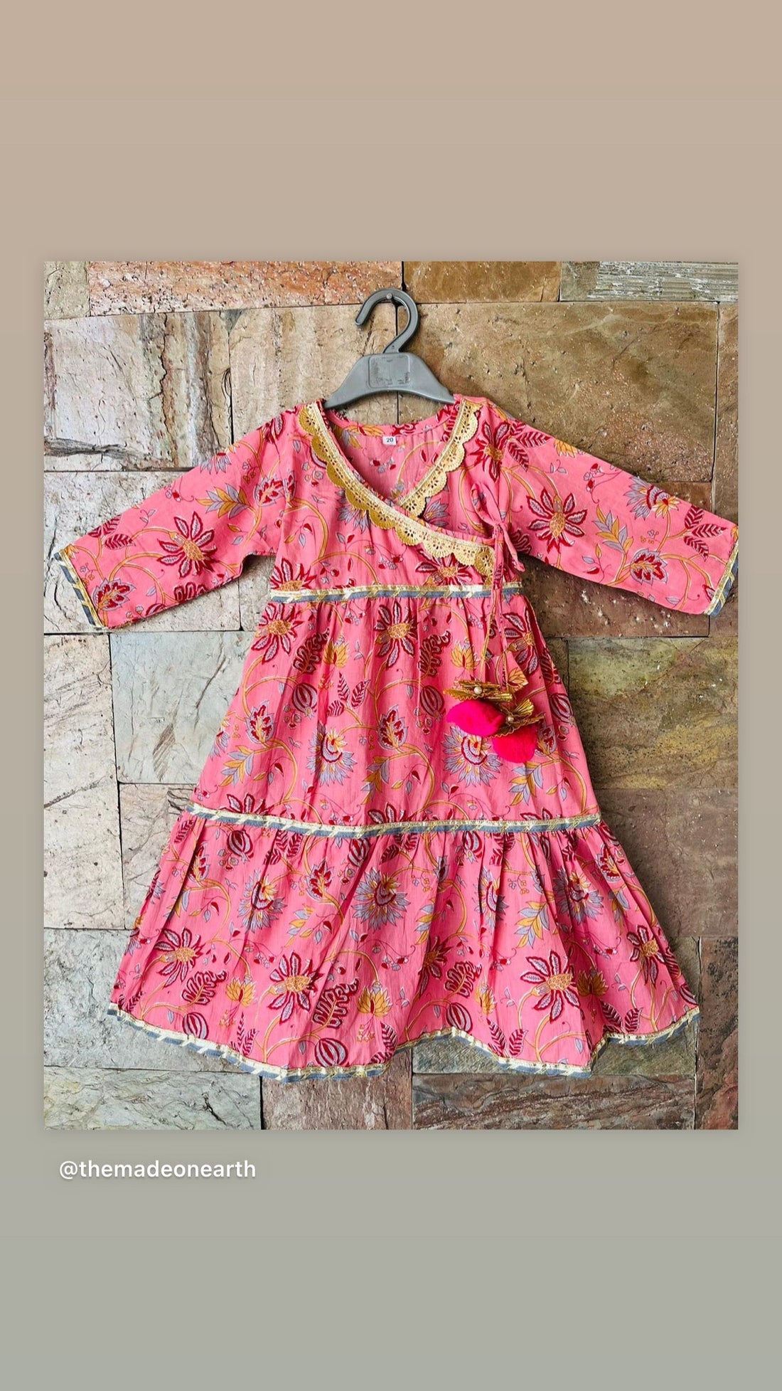 Umang Pink frock set girl
