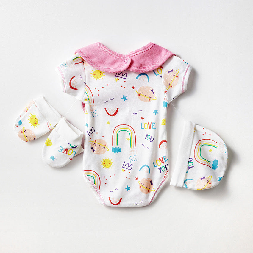 Rainbow - 5 Piece Organic New Born Set
