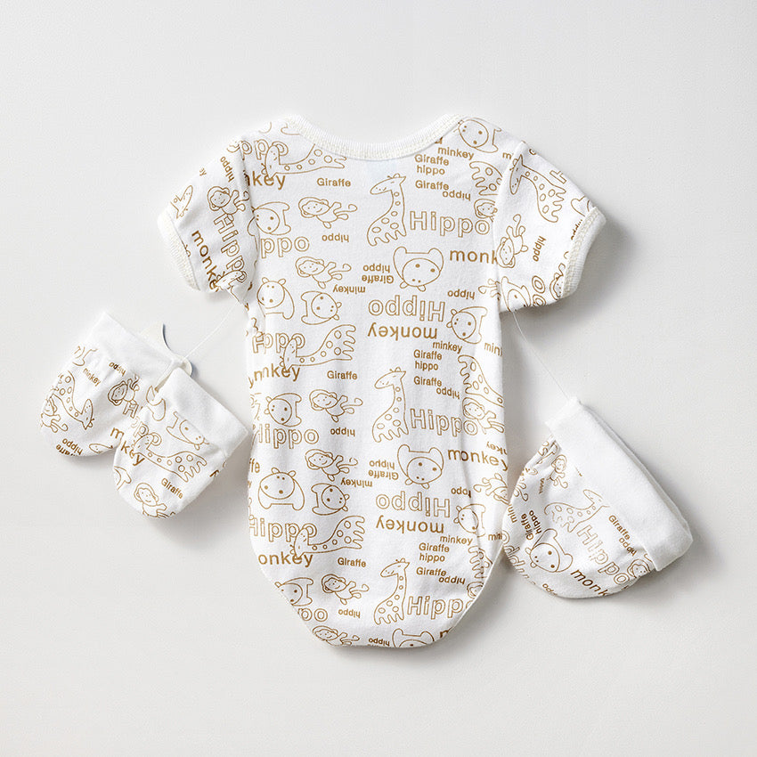 Jungle 5 piece organic new born set