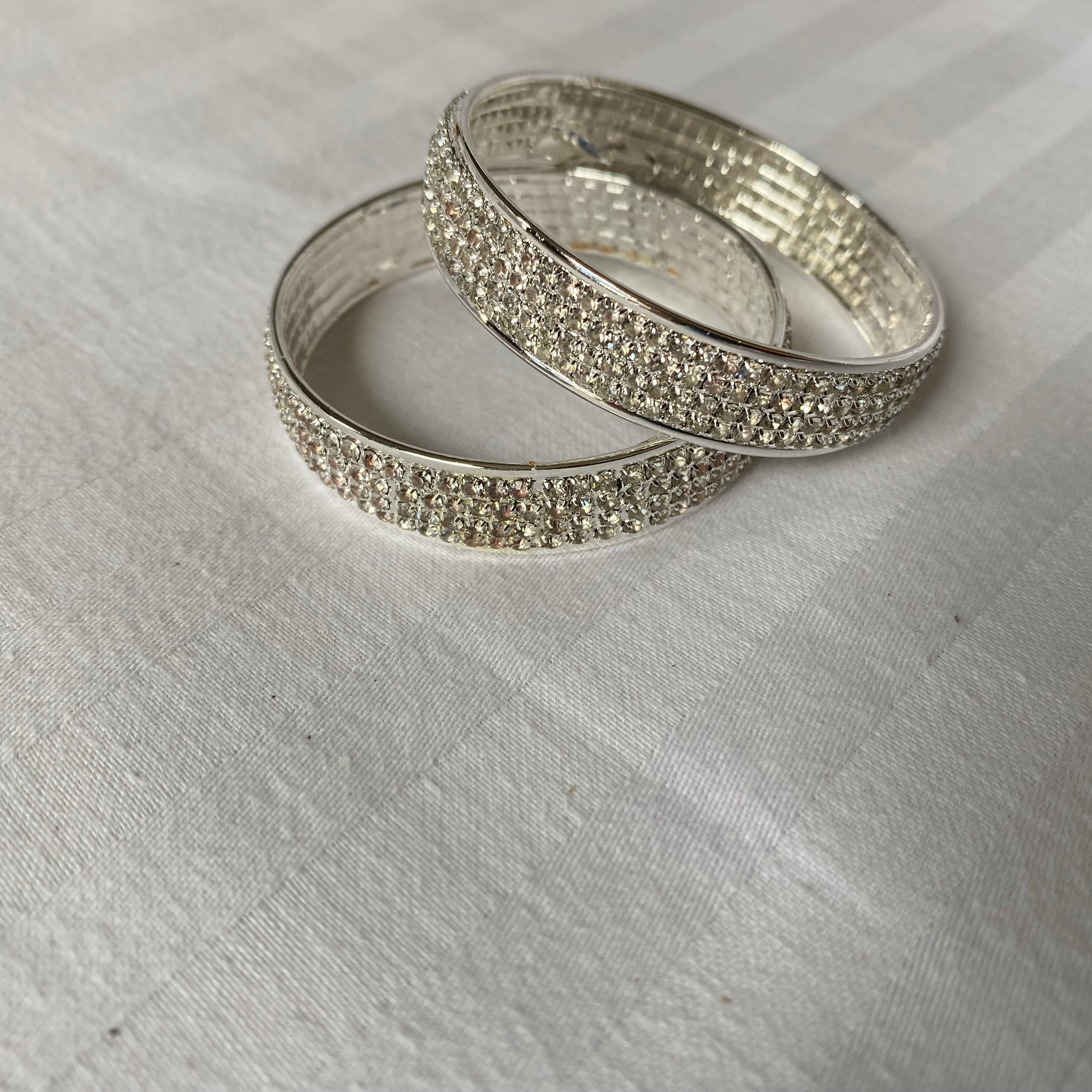 Silver Kada with stones