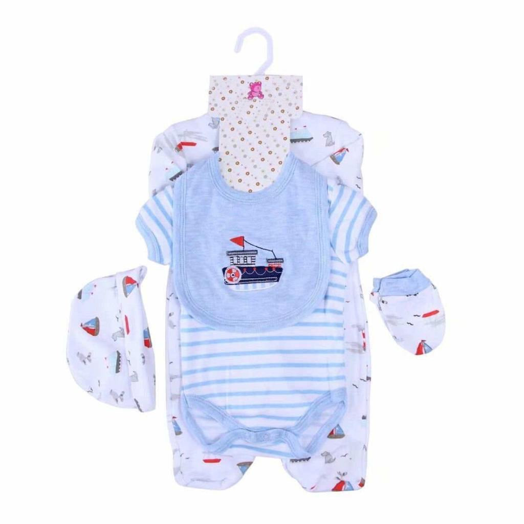 XoXo the Sailor -5pc Organic Newborn Baby Set