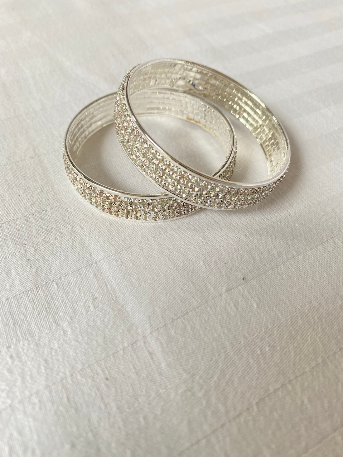 Silver Kada with stones