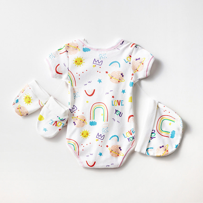 Rainbow - 5 Piece Organic New Born Set