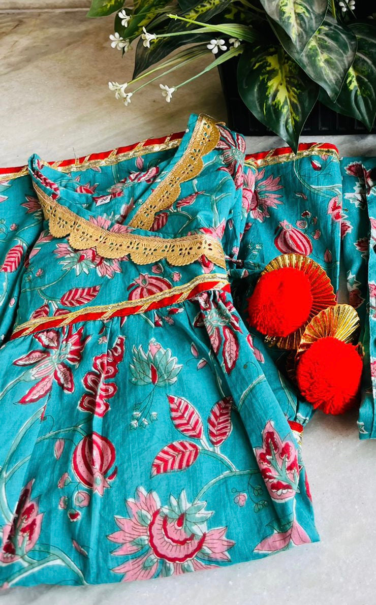 Umang Teal frock set