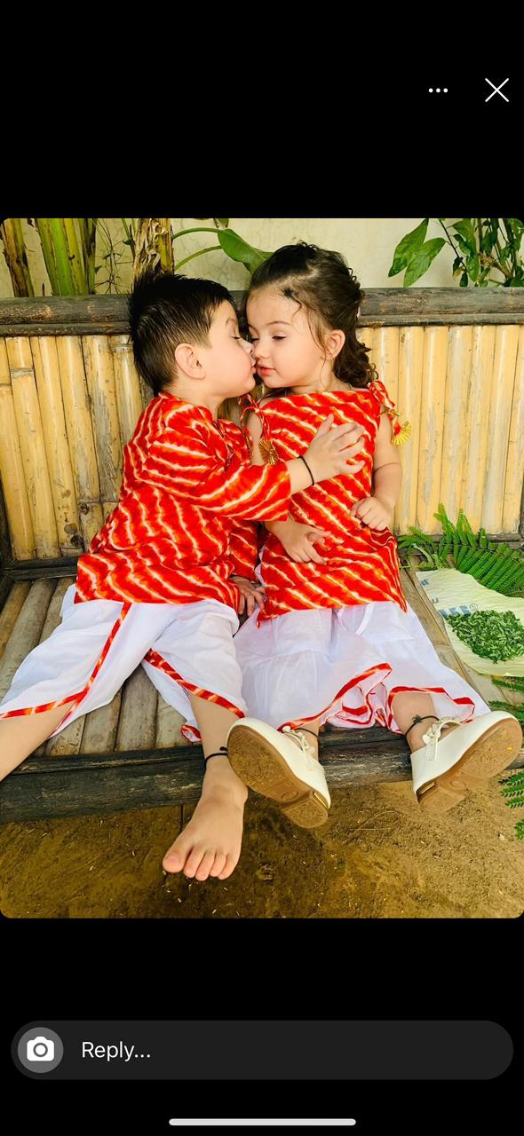 Daughter Samudra set- orange