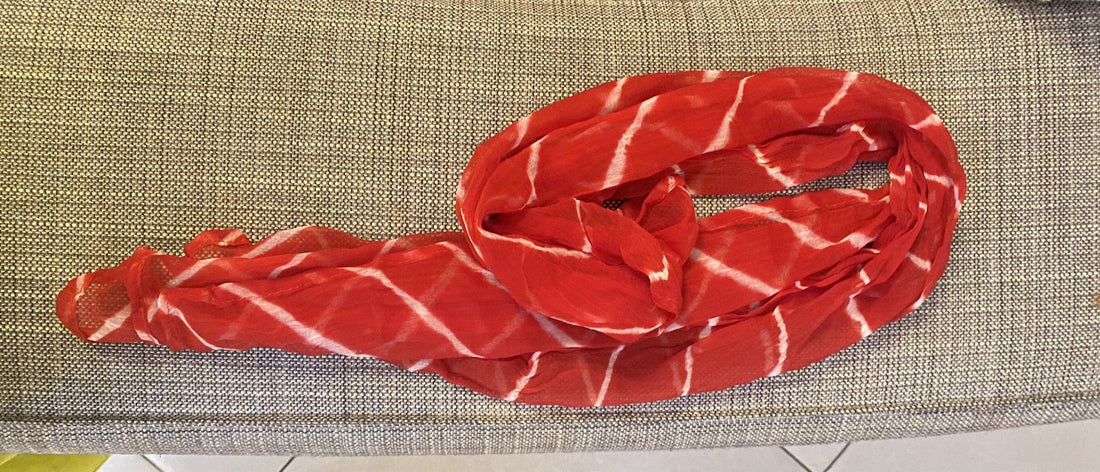 Lehariya dupatta - Red