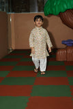 Camel printed rusty kurta pajama set