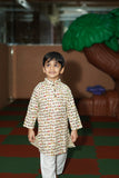 Camel printed rusty kurta pajama set