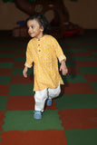 Apricot Bubble Printed Kurta Set (6months-5years)
