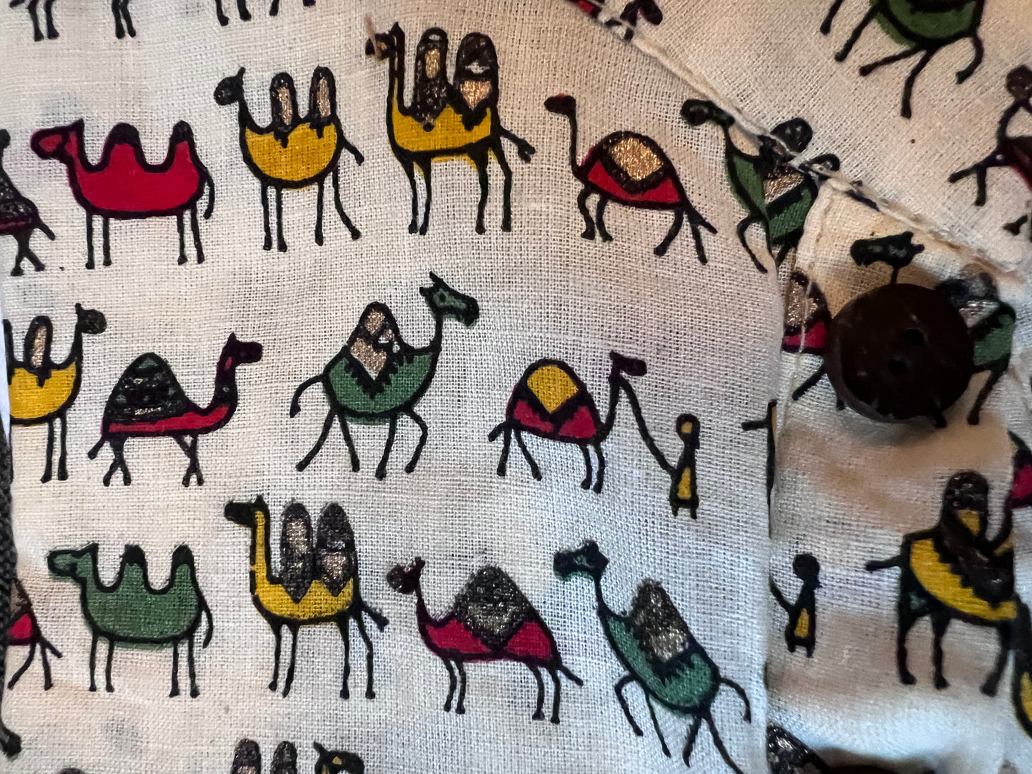 Camel printed rusty kurta pajama set