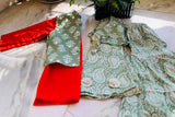 Kapasii Seerat 3 pc jacket , kurti and sharara set (6months-7years)