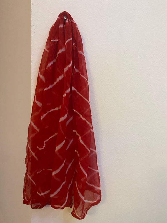 Lehariya dupatta - Red