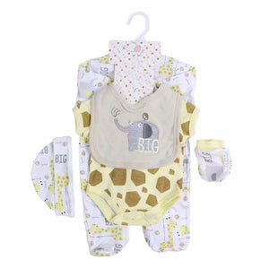 Big the giraffe  - 5pc Organic Newborn Baby Set