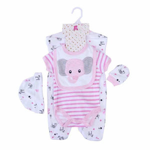 Ela the elephant -5 pc organic new born set