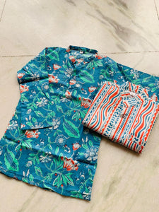 Pine green - kurta pajama and jacket set