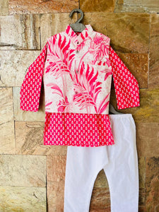 Tatva pink jacket set (12months-12years)