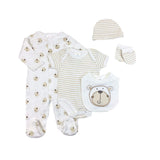Baloo the bear -5pc organic new born set