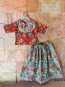 Sage - lehenga and blouse