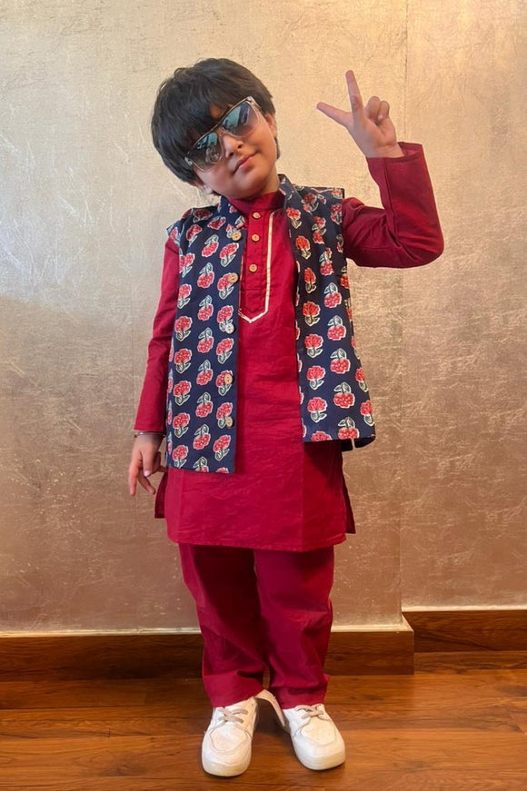 Mystic kurta pajama jacket set (Kapasii Premium)