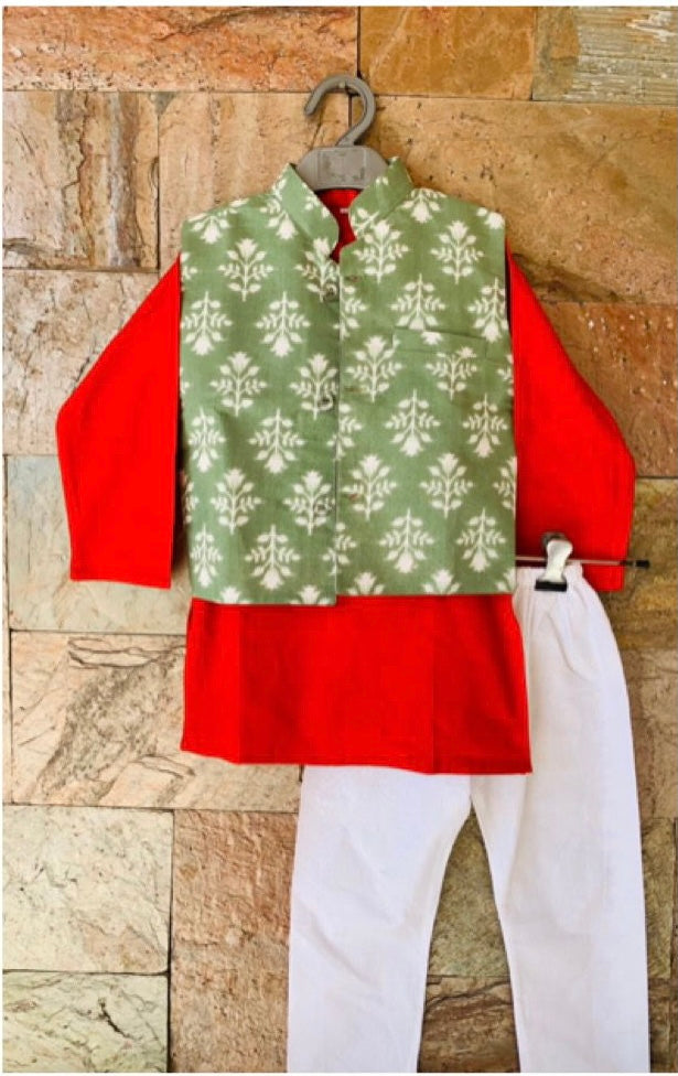 Kapasii Seerat kurta pajama and linen jacket set