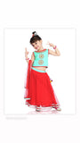 Kapasii (Premium) Princess Tuk lehenga set with dupatta -Red